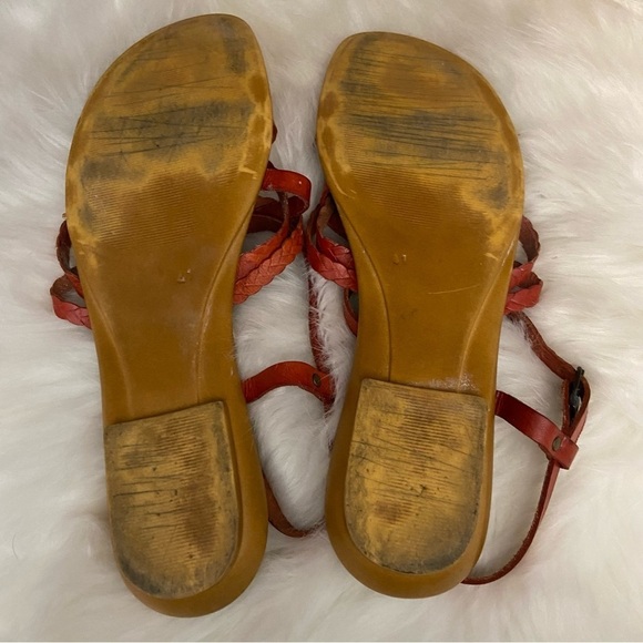 Lorenzo Chelini women’s Italian red leather sandals in  size‎ 41 - Picture 9 of 11